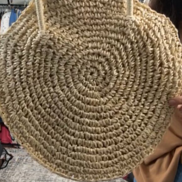 ShopEvelynne Handbags - Boho Straw Round Large Capacity Shoulder Bag